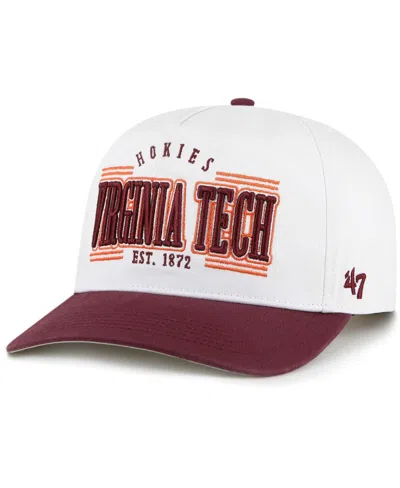47 Brand Men's ' White Virginia Tech Hokies Streamline Hitch Adjustable Hat