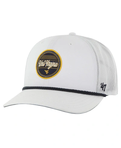 47 Brand Men's ' White West Virginia Mountaineers Fairway Trucker Adjustable Hat