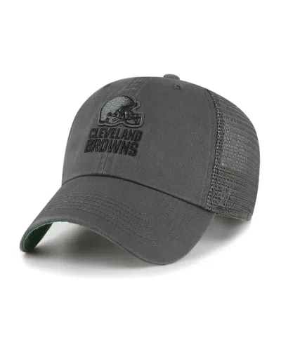 47 Brand Men's '47 Charcoal Cleveland Browns Clean Up Trawler Trucker Snapback Hat