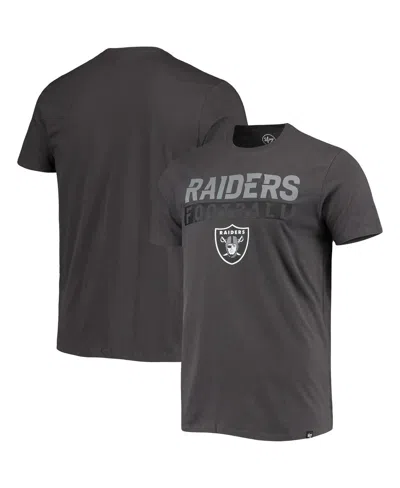 47 Brand Men's '47 Charcoal Las Vegas Raiders Dark Ops Super Rival T-shirt