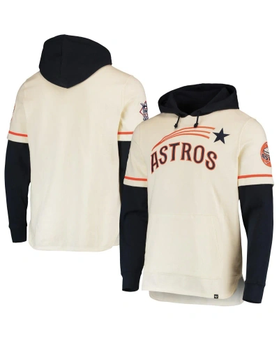 47 Brand Men's '47 Cream Houston Astros Trifecta Shortstop Pullover Hoodie