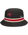 47 Brand Men's '47 Graphite Tampa Bay Buccaneers Striped Bucket Hat In Graphite