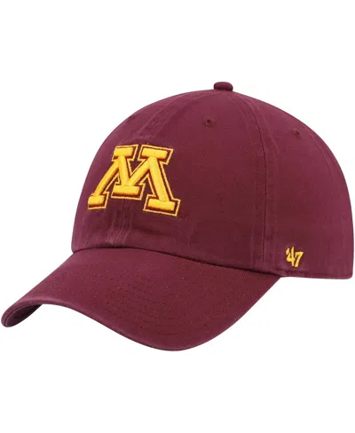 47 Brand Men's '47 Maroon Minnesota Golden Gophers Wordmark Clean Up Adjustable Hat