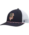 47 Brand Men's '47 Navy, White San Francisco Giants Flag Fill Trucker Snapback Hat In Navy,white