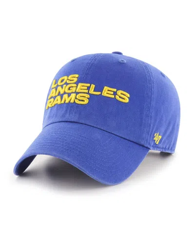 47 Brand Men's '47 Royal Los Angeles Rams Clean Up Team Script Adjustable Hat