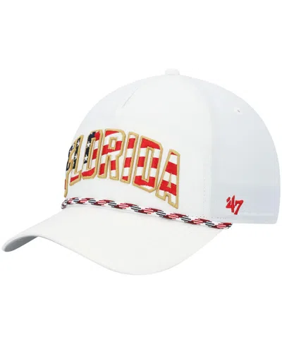 47 Brand Men's '47 White Florida Gators Stars And Stripes Flag Flutter Hitch Snapback Hat