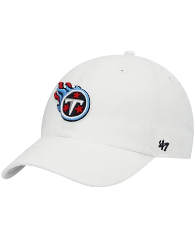 47 Brand Men's '47 White Tennessee Titans Clean Up Adjustable Hat