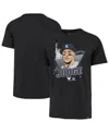 47 Brand Men's Aaron Judge Black New York Yankees Player Caricature Franklin T-shirt In Black