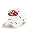 47 Brand Men's And Wo Men's White San Francisco 49ers Confetti Clean Up Adjustable Hat In Multi
