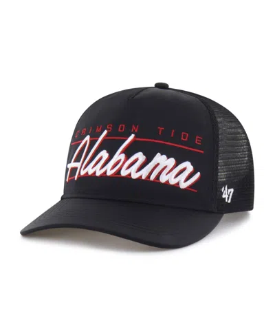 47 Brand Men's And Women's Black Alabama Crimson Tide Brrâ° Condor Mesh Hitch Adjustable Hat