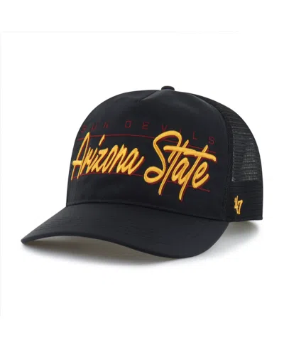 47 Brand Men's And Women's Black Arizona State Sun Devils Brrrâ° Condor Mesh Hitch Adjustable Hat