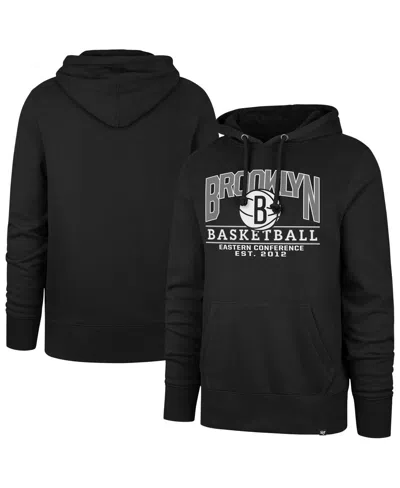 47 Brand Men's And Women's Black Brooklyn Nets Good Call Headline Pullover Hoodie