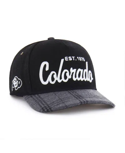47 Brand Men's And Women's Black Colorado Buffaloes Windowpane Plaid Collection Hitch Adjustable Hat