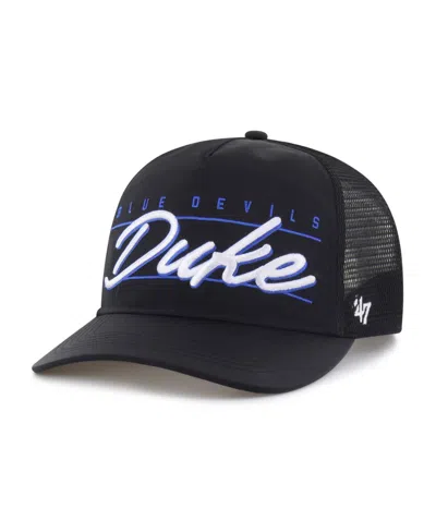 47 Brand Men's And Women's Black Duke Blue Devils Brrâ° Condor Mesh Hitch Adjustable Hat