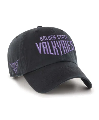 47 Brand Men's And Women's Black Golden State Valkyries Core Wordmark Clean Up Adjustable Hat