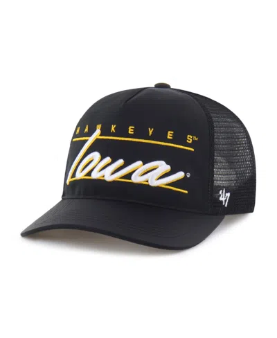 47 Brand Men's And Women's Black Iowa Hawkeyes Brrrâ° Condor Mesh Hitch Adjustable Hat