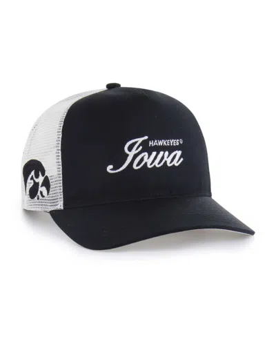 47 Brand Men's And Women's Black Iowa Hawkeyes Contemporary Basics Foundation Trucker Hitch Adjustable Hat