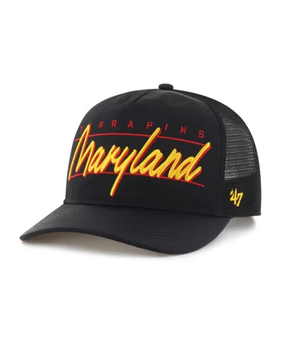 47 Brand Men's And Women's Black Maryland Terrapins Brrr Condor Mesh Hitch Adjustable Hat