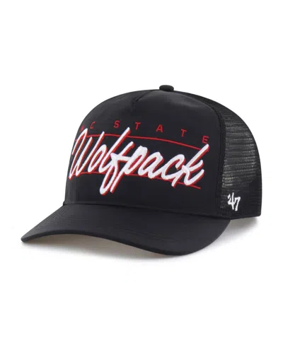 47 Brand Men's And Women's Black Nc State Wolfpack Brrrâ° Condor Mesh Hitch Adjustable Hat