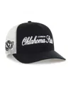 47 Brand Men's And Women's Black Oklahoma State Cowboys Contemporary Basics Foundation Trucker Hitch Adjustab In Black