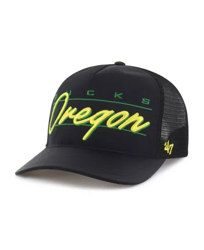 47 Brand Men's And Women's Black Oregon Ducks Brrâ° Condor Mesh Hitch Adjustable Hat