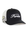 47 Brand Men's And Women's Black Purdue Boilermakers Contemporary Basics Foundation Trucker Hitch Adjustable  In Black
