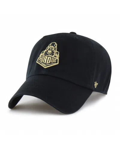 47 Brand Men's And Women's Black Purdue Boilermakers Mascot Clean Up Adjustable Hat