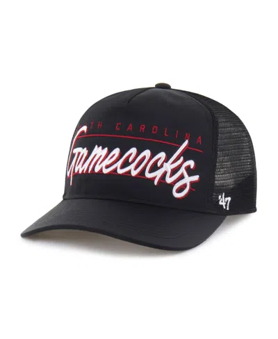 47 Brand Men's And Women's Black South Carolina Gamecocks Brrâ° Condor Mesh Hitch Adjustable Hat