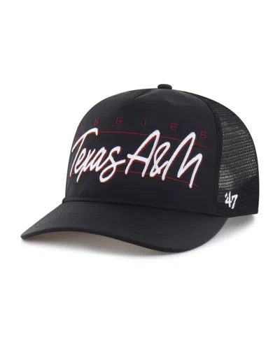 47 Brand Men's And Women's Black Texas A&m Aggies Brrrâ° Condor Mesh Hitch Adjustable Hat
