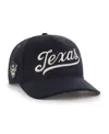 47 Brand Men's And Women's Black Texas Longhorns Collections Golden Age Corduroy Hitch Adjustable Hat In Black