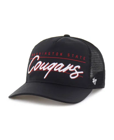 47 Brand Men's And Women's Black Washington State Cougars Brrâ° Condor Mesh Hitch Adjustable Hat
