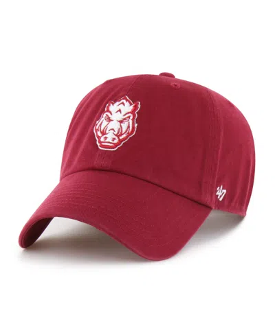 47 Brand Men's And Women's Cardinal Arkansas Razorbacks Mascot Clean Up Adjustable Hat