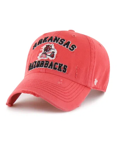 47 Brand Men's And Women's Cardinal Arkansas Razorbacks Well-worn Seymore Clean Up Adjustable Hat