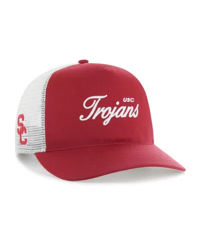 47 Brand Men's And Women's Cardinal Usc Trojans Contemporary Basics Foundation Trucker Hitch Adjustable Hat In Red