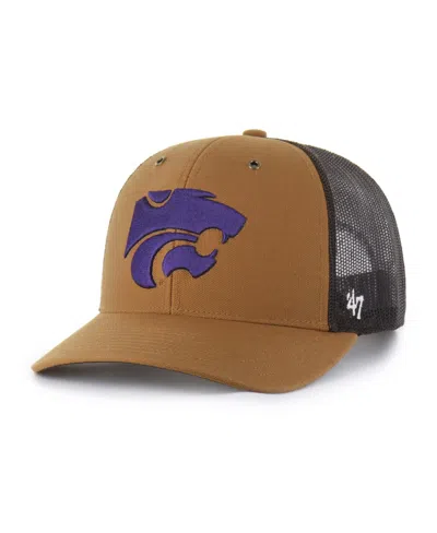 47 Brand Men's And Women's Carhartt X Brown Kansas State Wildcats Trucker Adjustable Hat