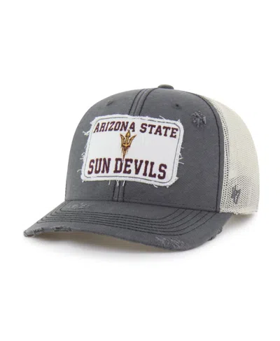 47 Brand Men's And Women's Charcoal Arizona State Sun Devils Egremont Well-worn Adjustable Trucker Hat In Multi