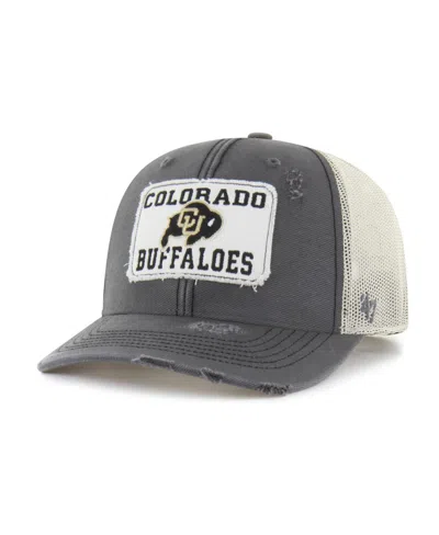 47 Brand Men's And Women's Charcoal Colorado Buffaloes Egremont Well-worn Adjustable Trucker Hat In Multi