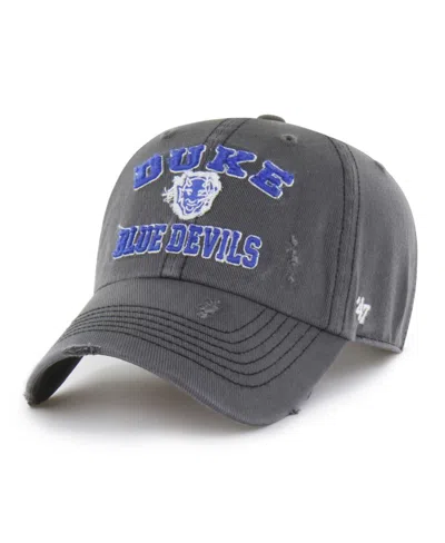 47 Brand Men's And Women's Charcoal Duke Blue Devils Well-worn Seymore Clean Up Adjustable Hat In Gray