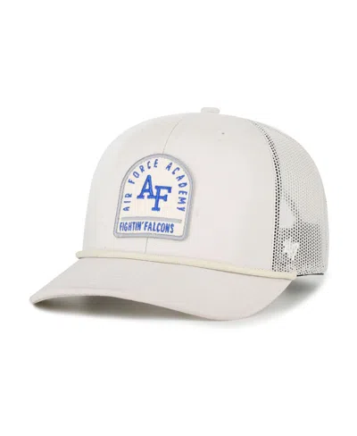 47 Brand Men's And Women's Cream Air Force Falcons Core Inline Gravestone Adjustable Trucker Hat In Gray
