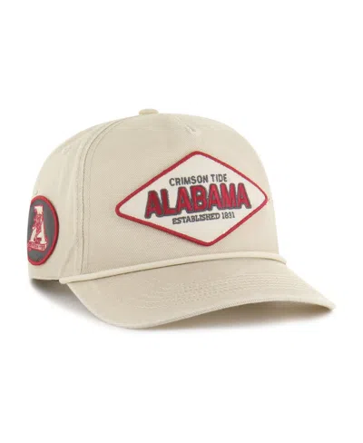 47 Brand Men's And Women's Cream Alabama Crimson Tide Outdoorsmen Cairn Hitch Adjustable Hat In Neutral