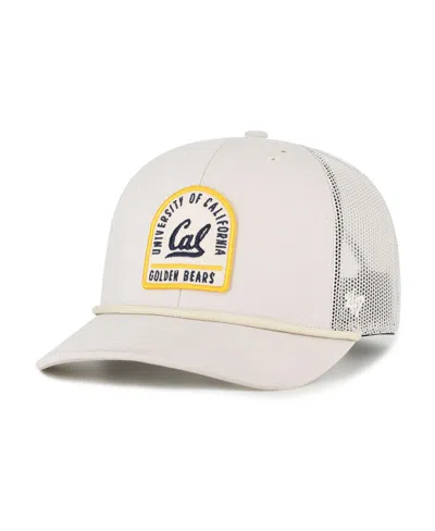 47 Brand Men's And Women's Cream Cal Bears Core Inline Gravestone Adjustable Trucker Hat In Neutral