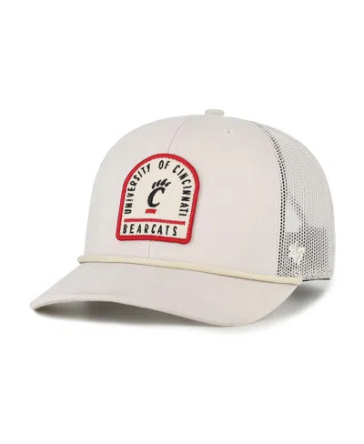 47 Brand Men's And Women's Cream Cincinnati Bearcats Core Inline Gravestone Adjustable Trucker Hat In White
