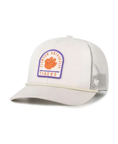 47 Brand Men's And Women's Cream Clemson Tigers Core Inline Gravestone Adjustable Trucker Hat In Neutral