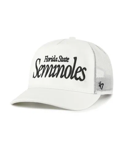 47 Brand Men's And Women's Cream Florida State Seminoles Foundation Script Adjustable Trucker Hat