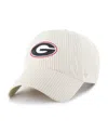 47 Brand Men's And Women's Cream Georgia Bulldogs Luminance Mellow Clean Up Adjustable Hat In White