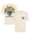 47 Brand Men's And Women's Cream Golden State Warriors Crossover Collection Foundation Pocket T-shirt In Neutral