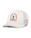 47 Brand Men's And Women's Cream Illinois Fighting Illini Core Inline Gravestone Adjustable Trucker Hat In White
