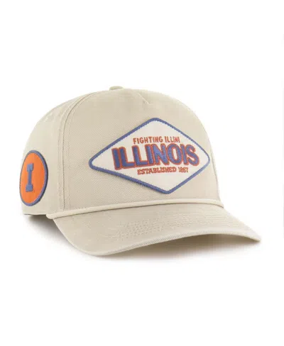 47 Brand Men's And Women's Cream Illinois Fighting Illini Outdoorsmen Cairn Hitch Adjustable Hat In Neutral