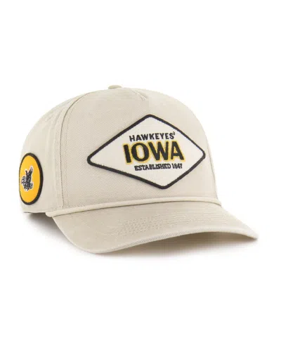 47 Brand Men's And Women's Cream Iowa Hawkeyes Outdoorsmen Cairn Hitch Adjustable Hat In Neutral