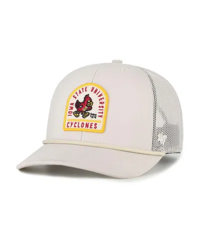 47 Brand Men's And Women's Cream Iowa State Cyclones Core Inline Gravestone Adjustable Trucker Hat In Gray